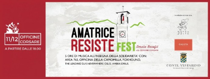 11 dicembre, Amatrice resiste fest alle Officine Corsare Torino